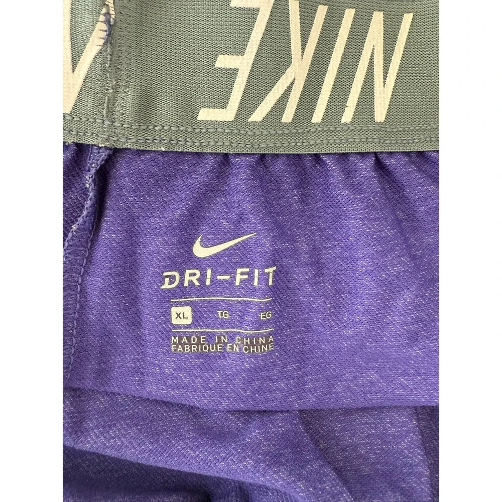 #A- 036- Nike Womens Purple Heathered Dri-FIT Training Shorts 918301-540 XL